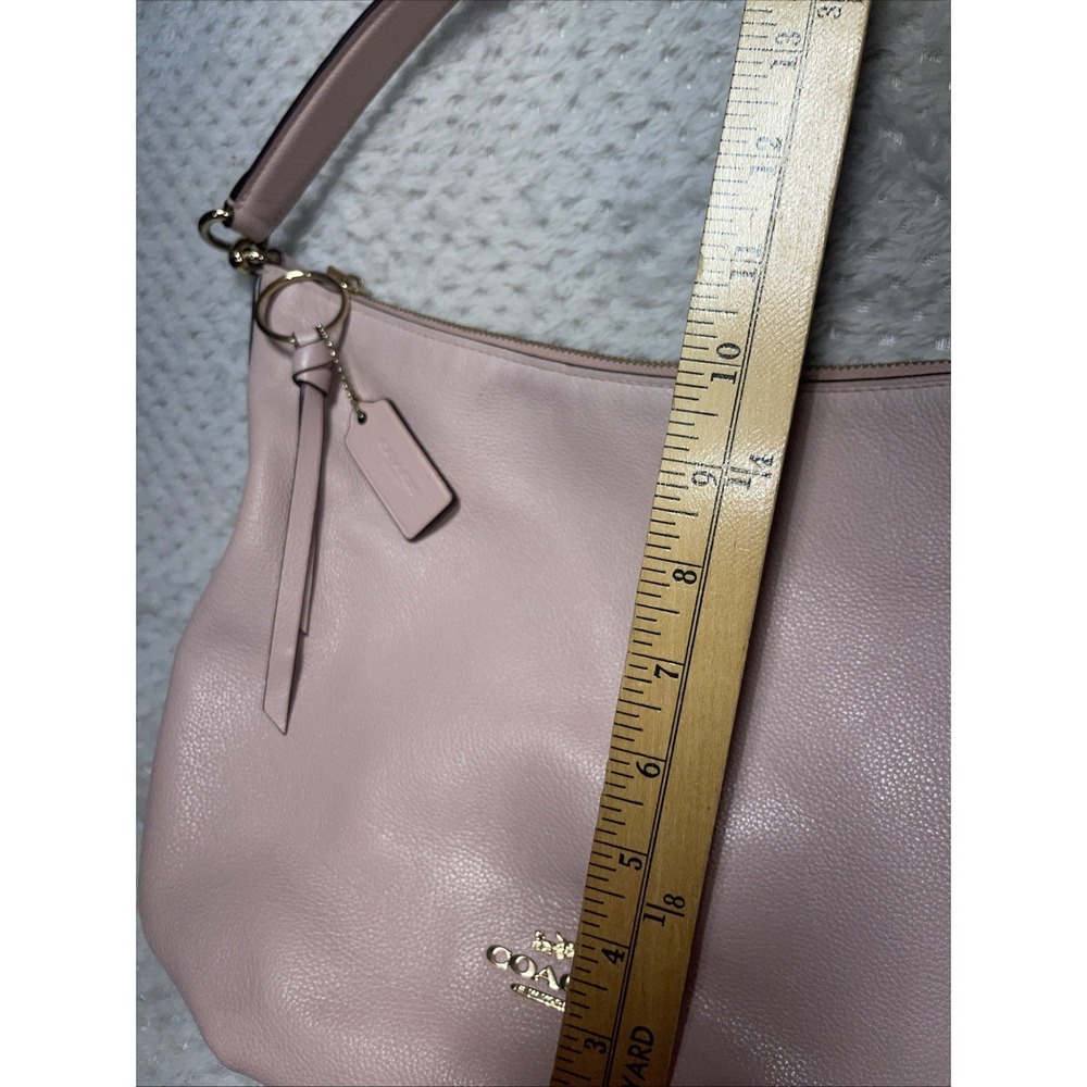 Coach Pebbled Pink Leather Hobo Shoulder Bag - Picture 5 of 14